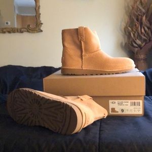 UGG Classic Unlined Mini Perforated Suede-NWT